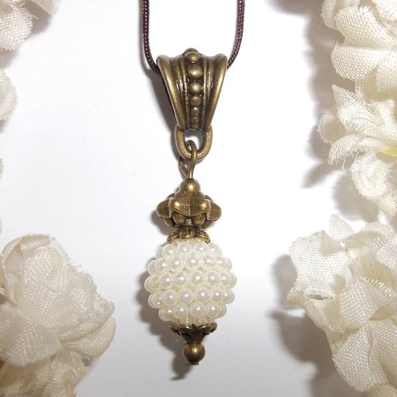 wvluckygirl Jewelry - Necklace, Pendant, Medallion Cord Necklace, Pearl Necklace, Boho Necklace 7935